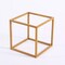 2 pcs 8" tall Matte Gold Geometric Cube Metal Stands Wedding Party Vase Holders